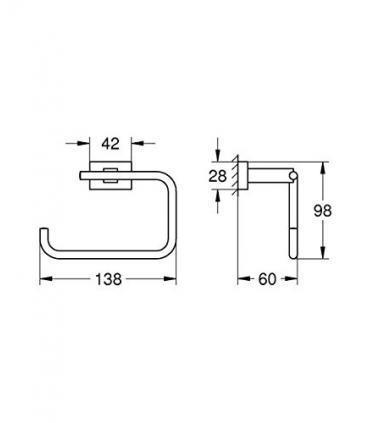 Ring towel rail Grohe Essentials Cube