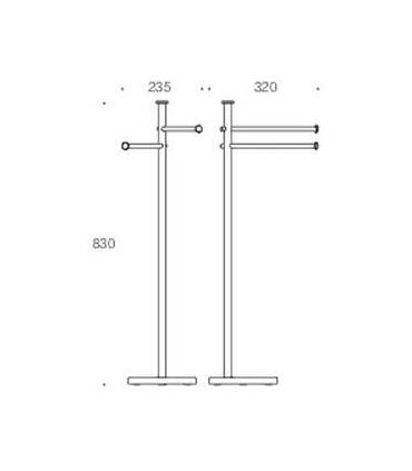 Piantana lavabo colombo serie plus w4936 cromo