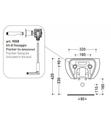 Bidet sospeso Ceramica Flaminia serie Fluo FU218