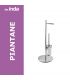 Stand for wc inda with paper holder and brush holder chrome av086