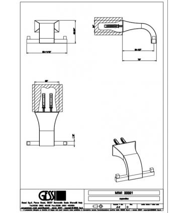 Double clothes hanger Gessi Mimi series art. 33321