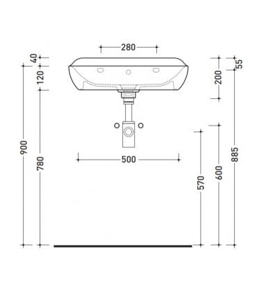 Lavabo da appoggio o sospeso Ceramica Flaminia Fluo