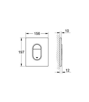 Flush plate with 2 buttons Grohe collection arena cosmopolitan