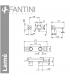 External part Washbasin wall hung mixer Fantini Lame'