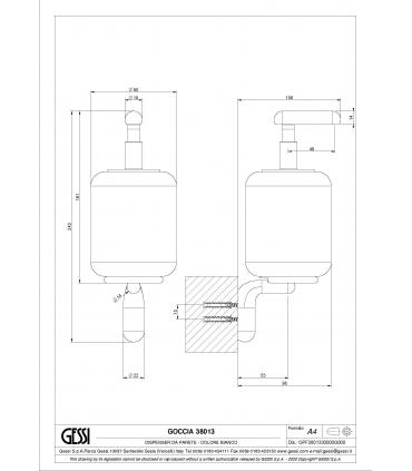 Dispenser sapone a parete Gessi Goccia 38013