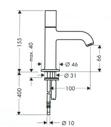 Robinet traditionnel monotrou pour lavabo Hansgrohe axor starck