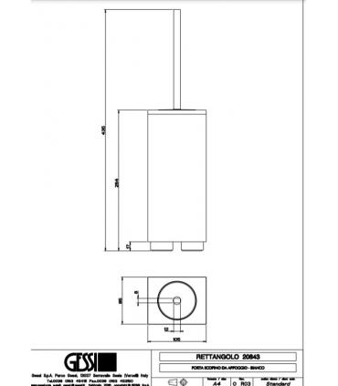 Porta scopino da appoggio Gessi Rettangolo 20843