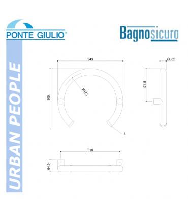 Ponte Giulio security handle Urban People collection circular shape