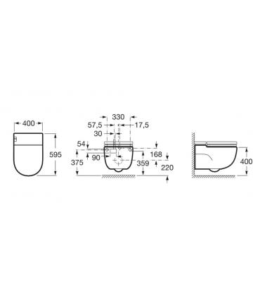 Bidet sospeso compact Roca serie New Meridian