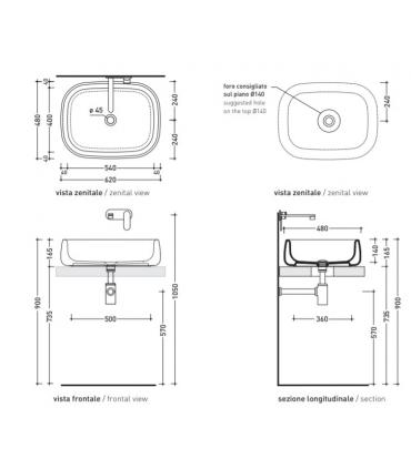 Flaminia Oval Countertop Washbasin Bonola Series