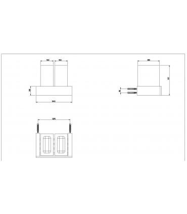 Fixing cup, Gessi, Rettangolo, art.20810 double white