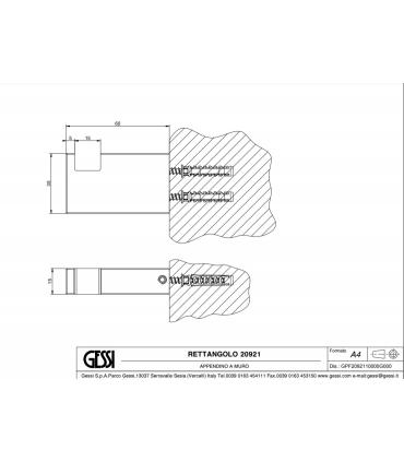 Single clothes hanger Gessi Rettangolo collection art. 20921