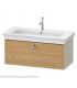 Duravit wall-hung vanity unit, White Tulip 4252 series with Natural Oak front