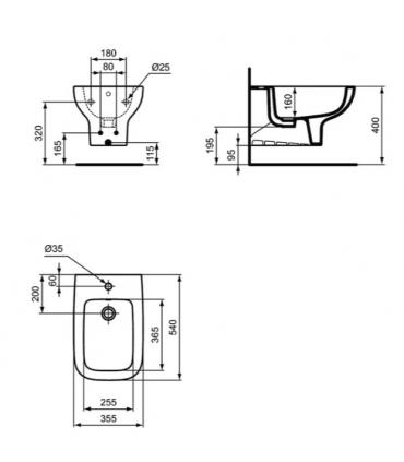 Bidet sospeso monoforo Ideal Standard I.Life A art.T4681