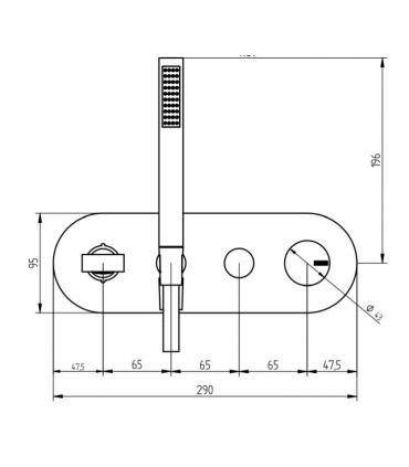 Miscelatore vasca da incasso Bellosta Ludo 7300/2/P/E