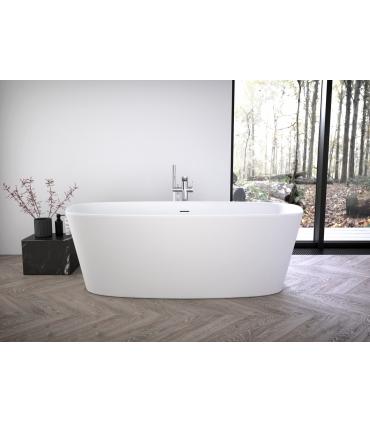 Ideal Standard freestanding bathtub Dea series 190x90 art.K8722 in matt white acrylic. The tank is suitable for freestanding ins