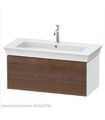 Duravit wall-hung vanity unit, White Tulip 4242 series, with American Walnut front