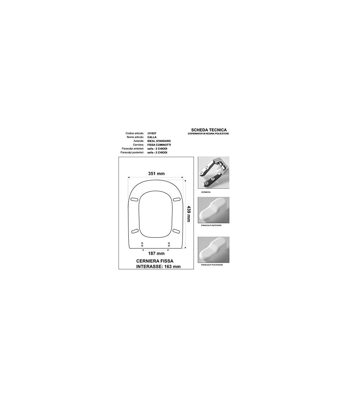 Ideal Standard Vaso Connect.Vaso Sospeso Con Sedile Rallentato Ideal Standard Connect Art E7166