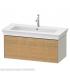 Duravit wall-hung vanity unit, White Tulip 4242 series, with front in Natural Oak