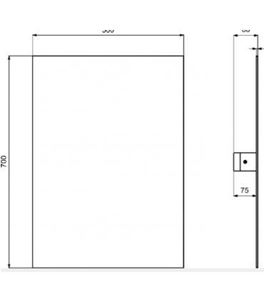 Miroir orientable série Ceramica Dolomite Contour 21 70x50