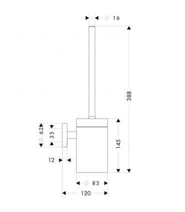 Toilet brush holder Hansgrohe collection logis