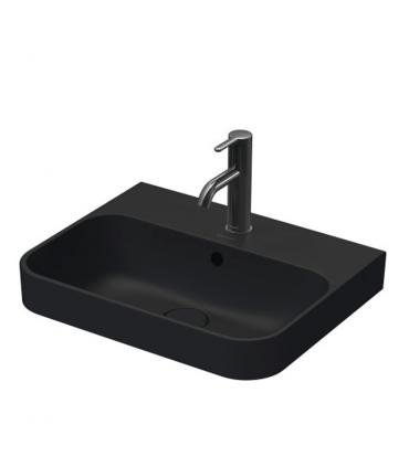 Counter top washbasin  with holes for taps  and hole  Happy D2 plus Duravit