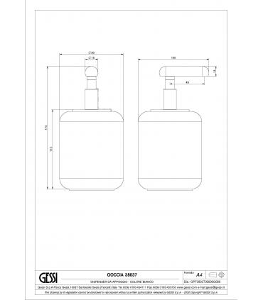 Dispenser da appoggio bianco Gessi Goccia 38037