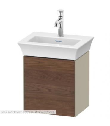 Duravit wall-hung vanity unit, White Tulip 4240L series, with American Walnut door