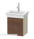 Duravit wall-hung vanity unit, White Tulip 4240L series, with American Walnut door