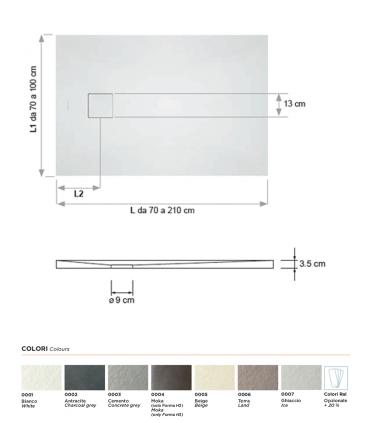 Shower tray  rectangular  Hafro Forma Cover H3.5