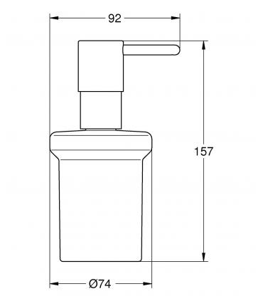 Dispenser distributeur savon liquide sur pied Grohe Essentials