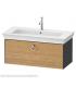 Duravit wall-hung vanity unit, White Tulip 4252 series with Natural Oak front