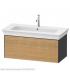 Duravit wall-hung vanity unit, White Tulip 4242 series, with front in Natural Oak