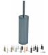 Toilet brush holder floor or wall  Inda My Love black brush replacement included