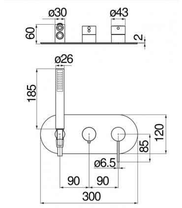 Nobili built-in shower mixer Velis SK100 / 1VE series