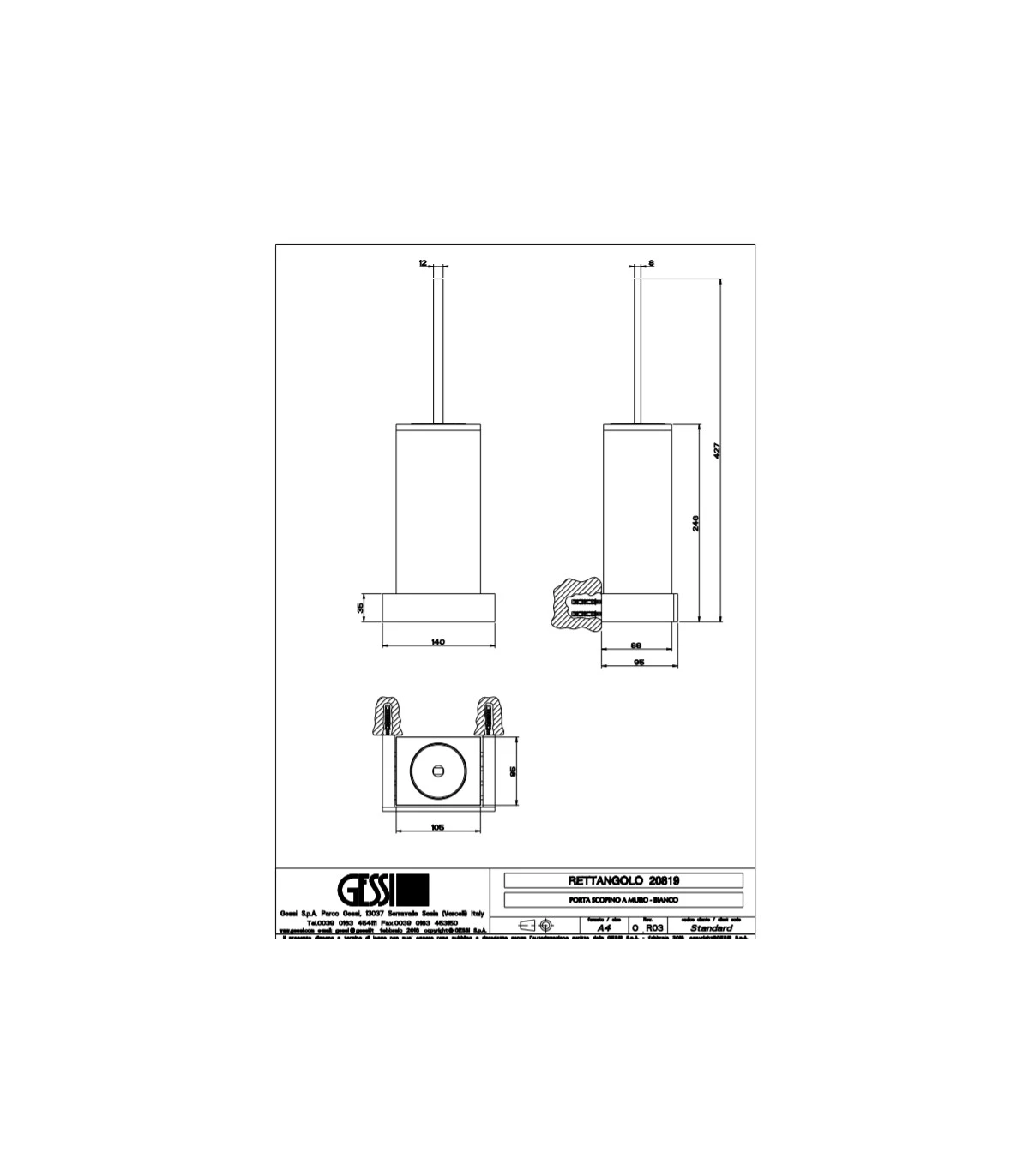 Lavandino Ideal Standard Semincasso.Lavabo Semincasso Ideal Standard Serie Connect Art E7923