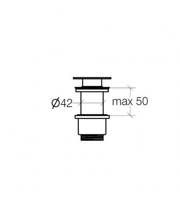 Drain, Lineabeta, series  Busi e Cane, model  53994, chrome-plated brass