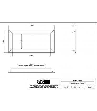 Gessi Mimi series wall mirror art. 37553