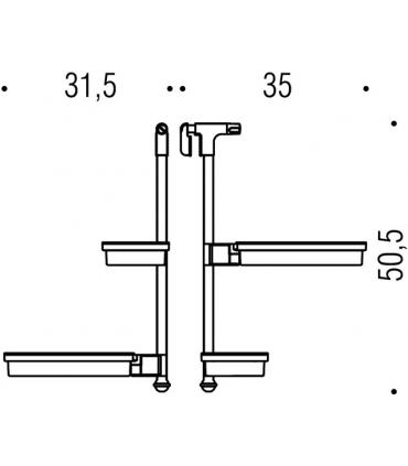 Shower-bathtub grid mixer colombo items holder hung up b9710 chrome.