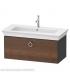 Duravit wall-hung vanity unit, White Tulip 4252 series with American Walnut front