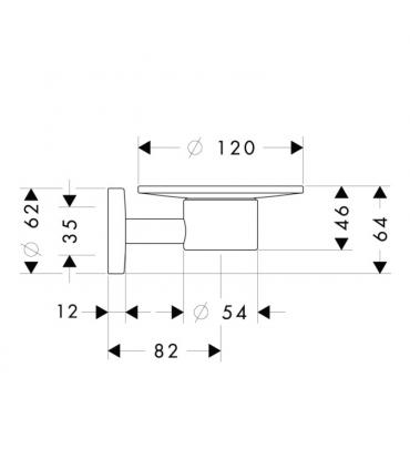 portasapone a parete Logis Hansgrohe art.40515000