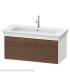 Duravit wall-hung vanity unit, White Tulip 4242 series, with American Walnut front