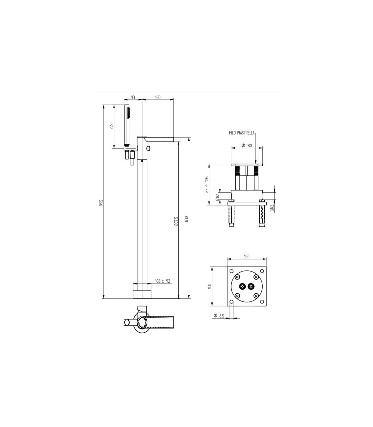  Bidet sur pied  carenage jusqu au mur c ramique dolomite 