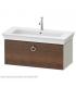 Duravit wall-hung vanity unit, White Tulip 4252 series with American Walnut front