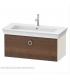 Duravit wall-hung vanity unit, White Tulip 4252 series with American Walnut front