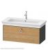 Duravit wall-hung vanity unit, White Tulip 4252 series with Natural Oak front