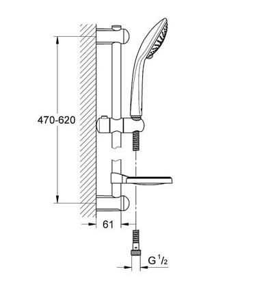 Grohe saliscendi serie euphoria 27232 cromo.