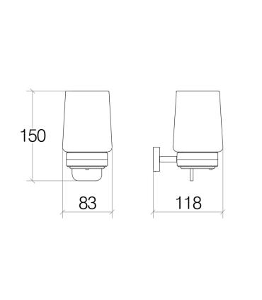 Lineabeta wall mounted soap dispenser Dado 61216 series