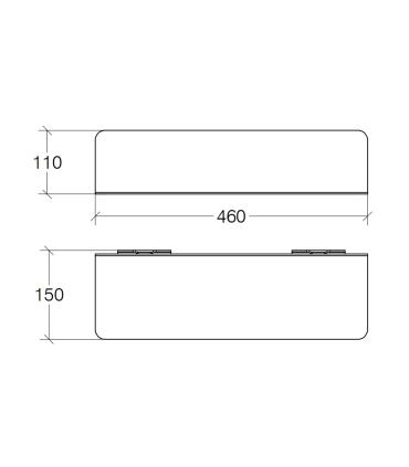 Shelf, Lineabeta, Curva 'Series, Model 5142, Painted Aluminum,