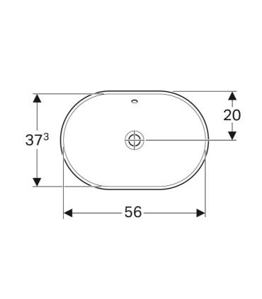 Lavabo à encastrer elliptique Geberit Variform